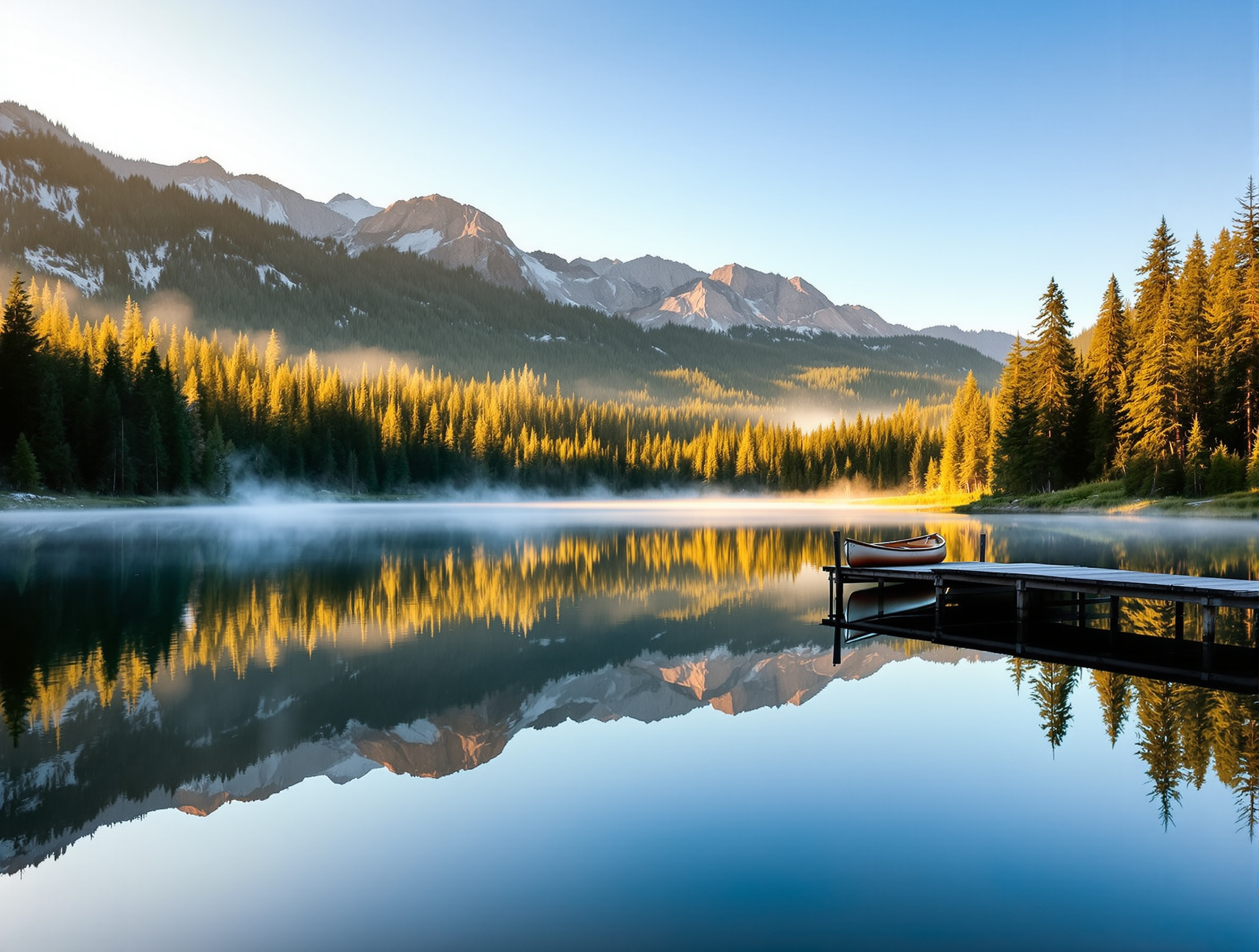 A mountain reservoir near Cambridge, Idaho at sunrise