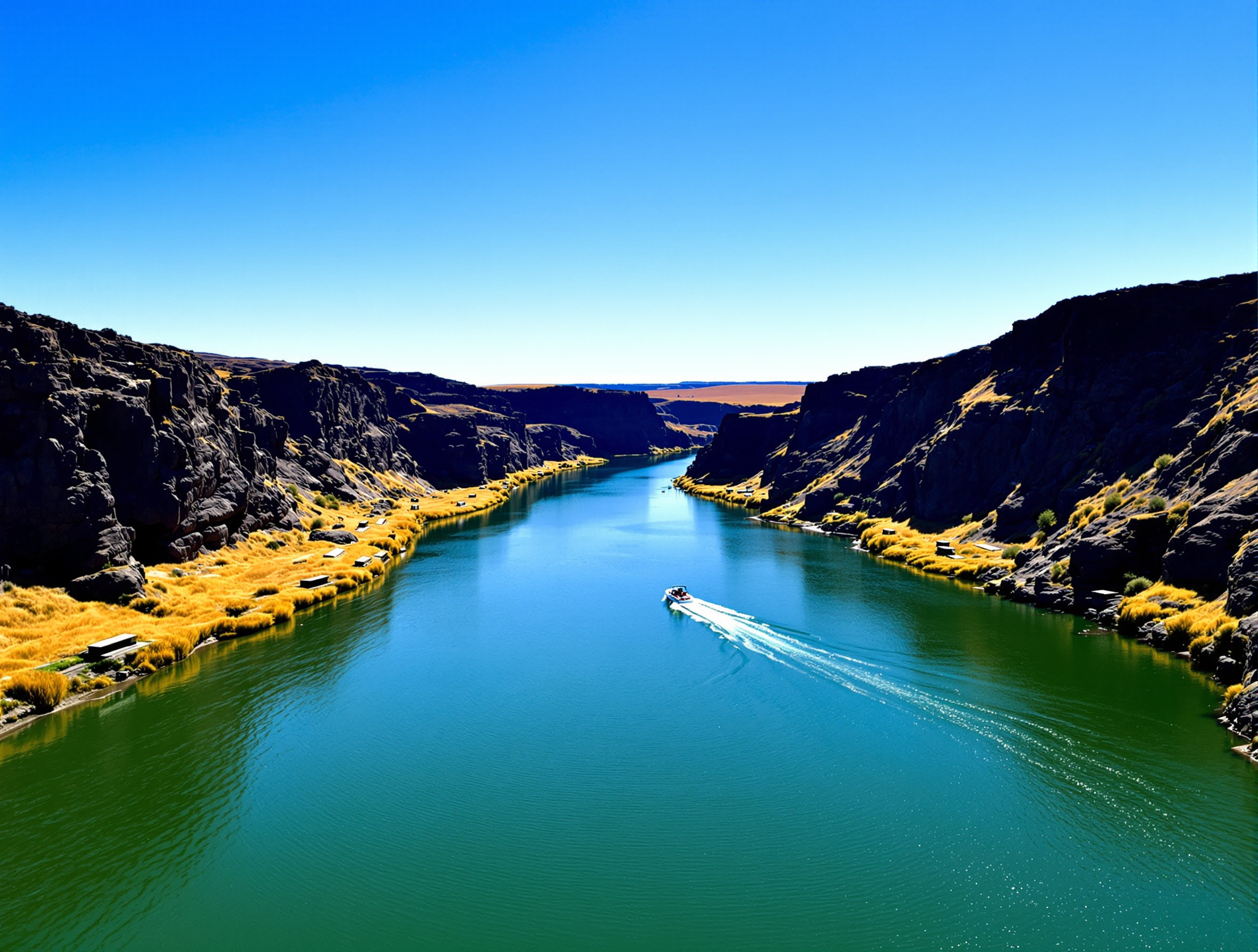 The Snake River winding through Hells Canyon